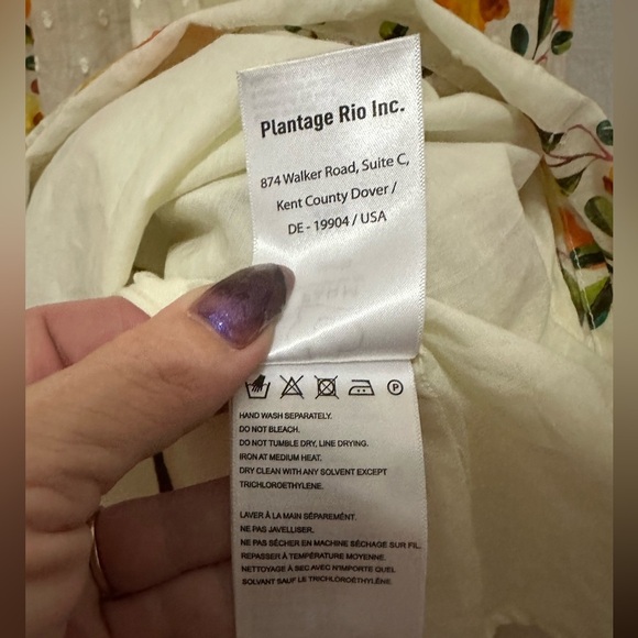 Farm Rio Cashew Ruffle Crossback Off White & Yellow Floral Maxi Dress - XS - Picture 6 of 13